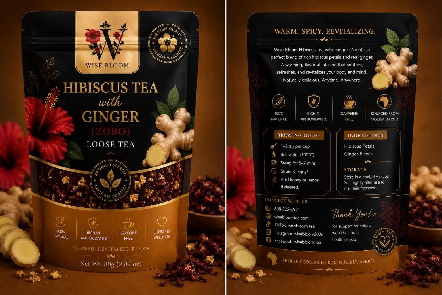 Hibiscus Ginger Loose Tea